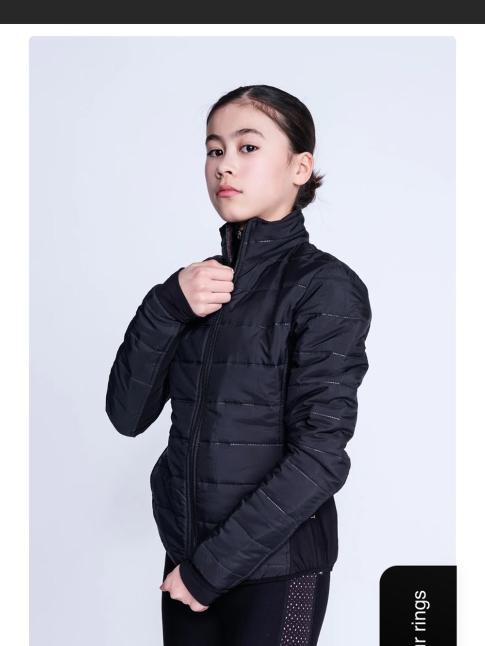 Kids Black Puffer Jacket - Lightweight Insulated Coat